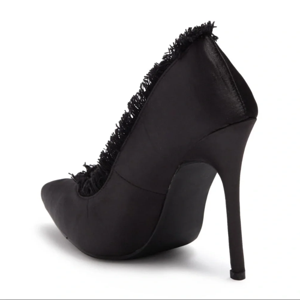 NEW Chase + Chloe Lala Pumps Black Satin Nordstrom